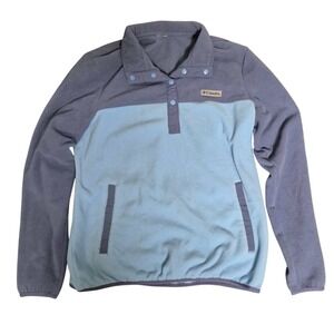 Columbia Women's Medium Two-Tone Benton Springs Half Snap Pullover Fleece Jacket